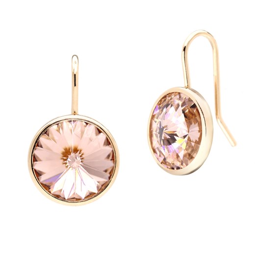 Kolczyki kryształ Swarovski Srebro 925 beryl bezowy kryształki Swarovski