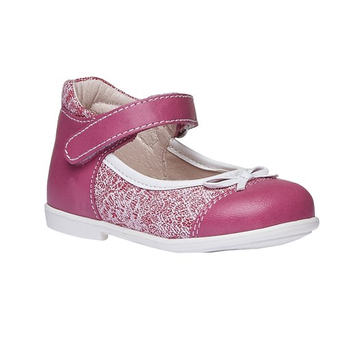 Dziewczęce pantofle do kostki bata-pl rozowy wiosna