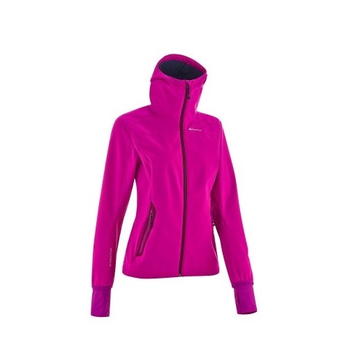 Softshell Forclaz 500 Warm damski decathlon rozowy jesień