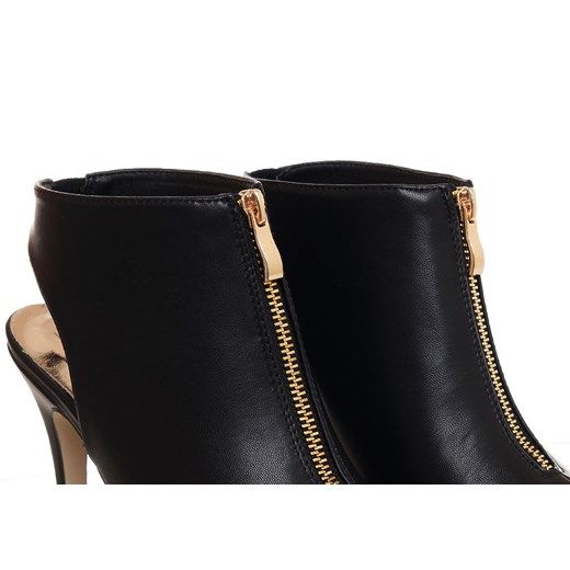 Czarne sandały open toe /B2-3 Q70 Sx529/ pantofelek24 czarny lato