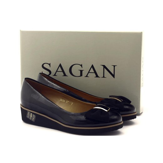 Sagan 2656 półbuty nowość butymodne-pl szary glamour