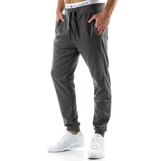 Spodnie męskie dresowe baggy antracytowe (ux0511) dstreet szary młodzieżowy