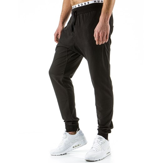 Spodnie męskie dresowe baggy czarne (ux0505) dstreet bialy młodzieżowy