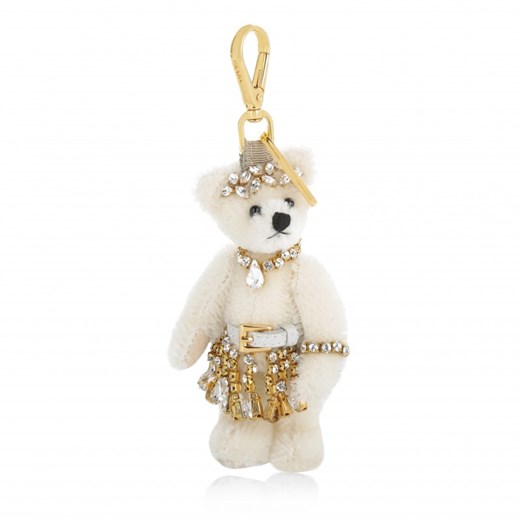 "Renne Plush Teddy Bear Charm Keychain White Schlüsselanhänger złoty, beżowy" fashionette bezowy złota