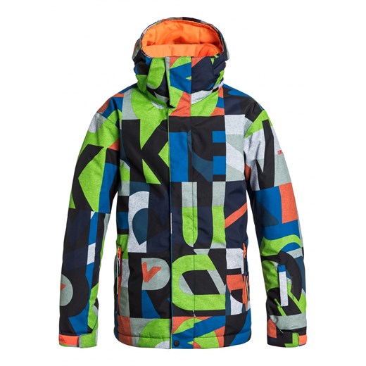JUNIORSKA KURTKA MISSION PRINT Y B SNJT BRQ1 EQBTJ03002-BRQ1 QUIKSILVER, Płeć - JUNIOR, Rozmiar - L/14, Kolor - BRQ1 sklepmartes-pl czarny z kieszeniami