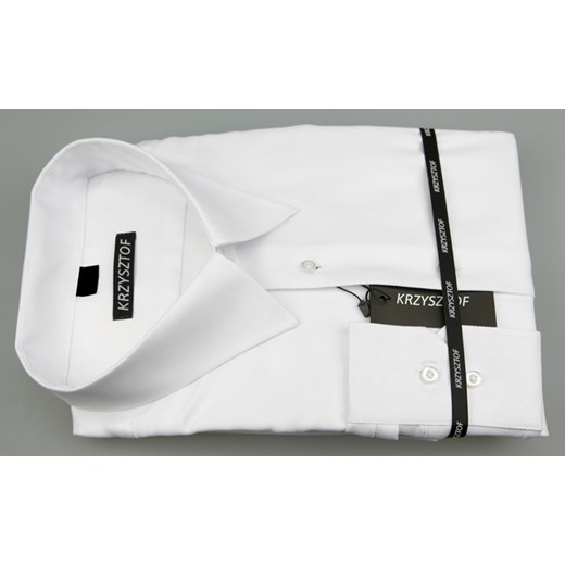 KRZYSZTOF koszula biała 48 182/188 dł. klasyczna krzysztof-pl szary długi rękaw
