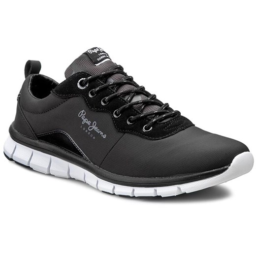 Sneakersy PEPE JEANS - Coven Nylon Men PMS30193  Black 999 eobuwie-pl szary casual