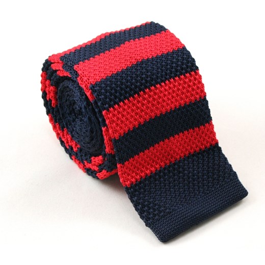 Dziergany krawat typu knit - Alties KRALTS0002 jegoszafa-pl czerwony casual