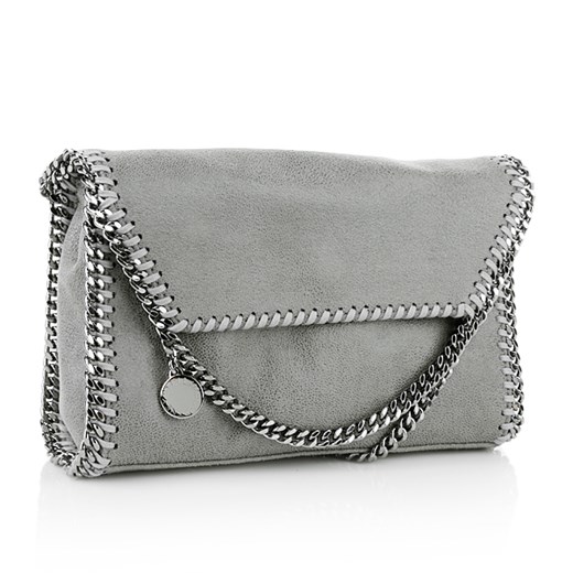 "Falabella Shaggy Deer Mini Shoulder Light Grey torebki szary" fashionette szary modne