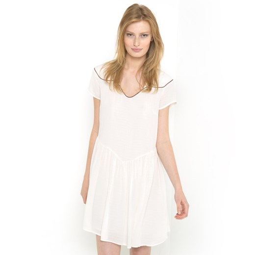 Luźna sukienka la-redoute-pl bialy bawełna