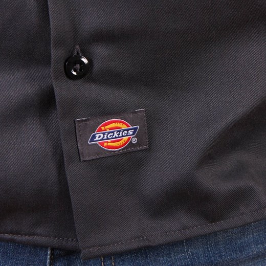 Koszula Dickies 1574 Short Sleeve Work Shirt - Charcoal brandsplanet-pl szary T-shirty
