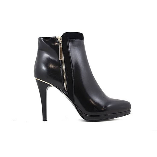 BUTY DAMSKIE BOTKI CZARNE SHOW IT SZPILKI sohobuty-pl czarny abstrakcja