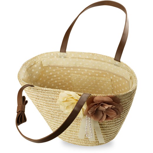 TOREBKA DAMSKA PLAŻOWA KOSZ KOSZYK SHOPPER BAG world-style-pl bialy rockowy