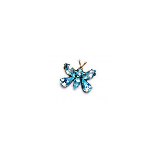 Broszka motyl kiara-sztuczna-bizuteria-jablonex niebieski kamienie