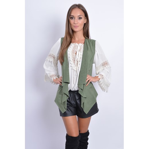 Kamizelka zamszowa waterfall khaki cocomoda-pl boho