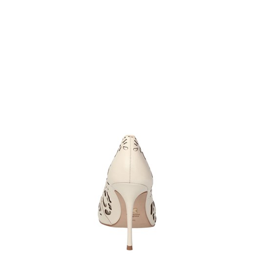 Kremowe czółenka peep toe kazar-com bezowy elegancki