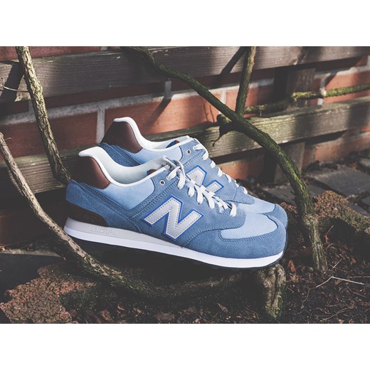 Buty męskie sneakersy New Balance ML574BCD sneakerstudio-pl szary Sneakersy męskie