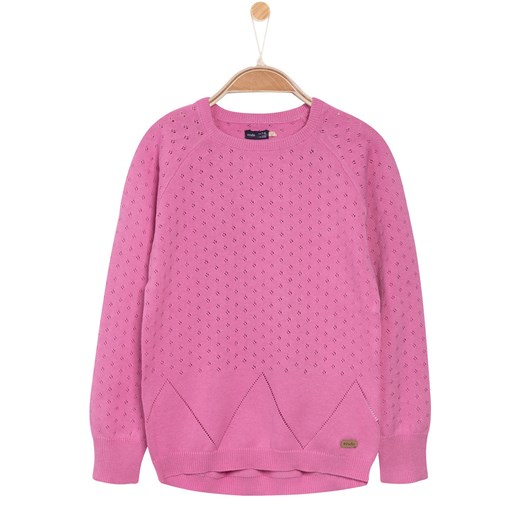 Sweter dla dziewczynki endo rozowy bawełna