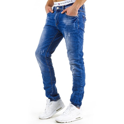 Spodnie jeansowe męskie (ux0581) dstreet niebieski casual