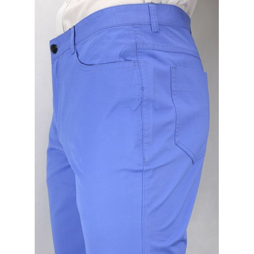Modne spodnie typu chinos SPEZREAL422blue Ezreal niebieski 40/36 JegoSzafa.pl wyprzedaż 