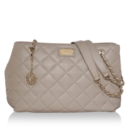 "Gansevoort Travel Bag Quilted Nappa Cement torebki beżowy" fashionette szary abstrakcyjne wzory