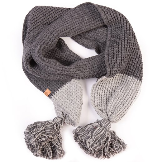 TIMBERLAND SZALIK POM WAFFLE KNIT SCARF - szary Timberland ONE-SIZE okazyjna cena Sizeer
