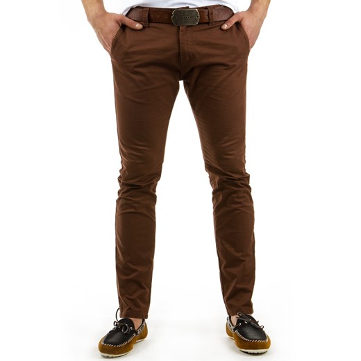 Spodnie męskie chinos brązowe (ux0557) czarny  s31 DSTREET