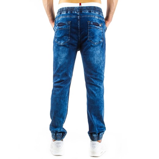 Spodnie joggery męskie (ux0607)  niebieski XL DSTREET