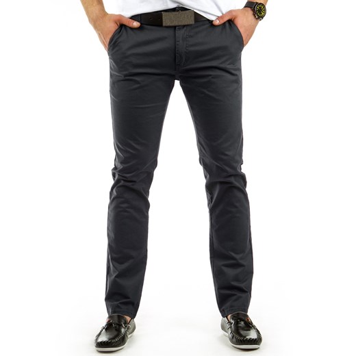 Spodnie męskie chinosy (ux0055) dstreet czarny Spodnie