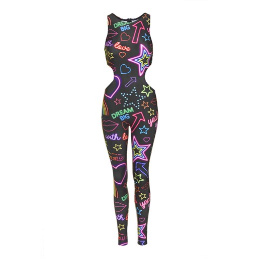 **Neon Sign Cut-Out Catsuit by Jaded London  Topshop  