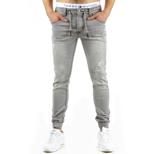 Joggery jeansowe szare (ux0611) szary  s32 DSTREET