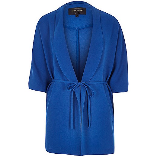 Blue belted kimono jacket 
