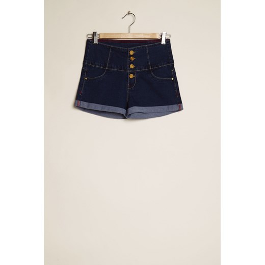 blue-black denim shorts Terranova czarny XS okazyjna cena  