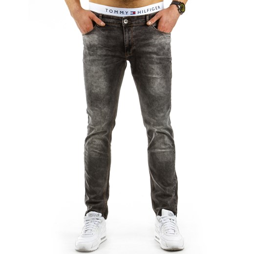 Spodnie jeansowe męskie czarne (ux0644)