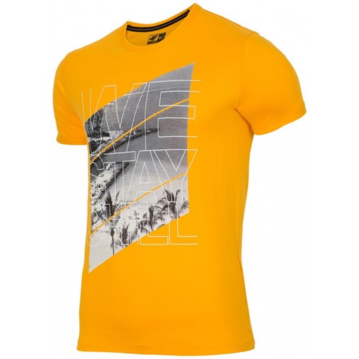 [T4L15-TSM208] T-shirt męski TSM208 - pomarańcz 4F pomaranczowy  eSklep marki 4F