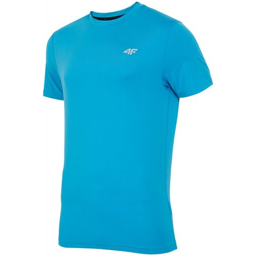 [T4Z15-TSMF300] T-shirt fitness męski TSMF300 - niebieski jasny turkusowy 4F  eSklep marki 4F