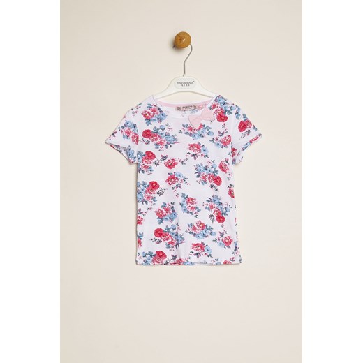 floral t-shirt rozowy Terranova 8-9 