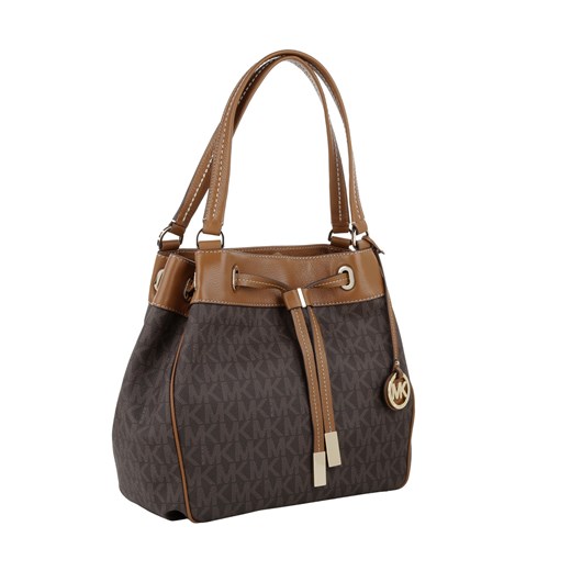"MICHAEL Michael Kors Marina LG Drawstring Tote Brown torebki brązowy, koniakowy" bialy Michael Kors Fashionette