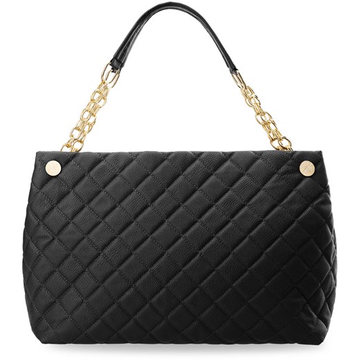 TOREBKA DAMSKA SHOPPER BAG PIKOWANA ŁAŃCUCH NITY - CZARNA world-style.pl