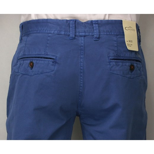 Modne spodnie typu chinos SPCHIAO15M101blue Chiao niebieski 38/32 wyprzedaż JegoSzafa.pl 