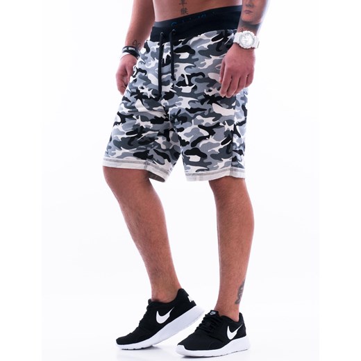 Krótkie męskie spodenki dresowe moro CITY JEANS Factoryprice brazowy L wyprzedaż factoryprice.pl