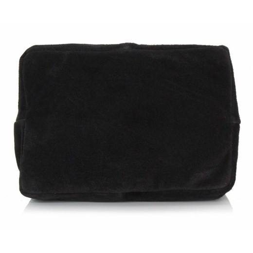 Torebka skórzana typu Shopperbag zamsz naturalny Czarna (kolory)