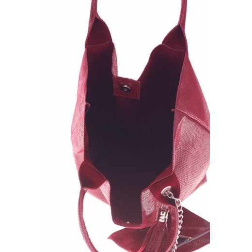 Shopperbag modna torebka Skórzana Lakier Czerwona (kolory)