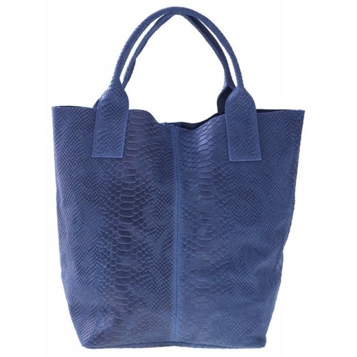 Shopperbag torebka Skórzana wzory 3D Niebieska (kolory)