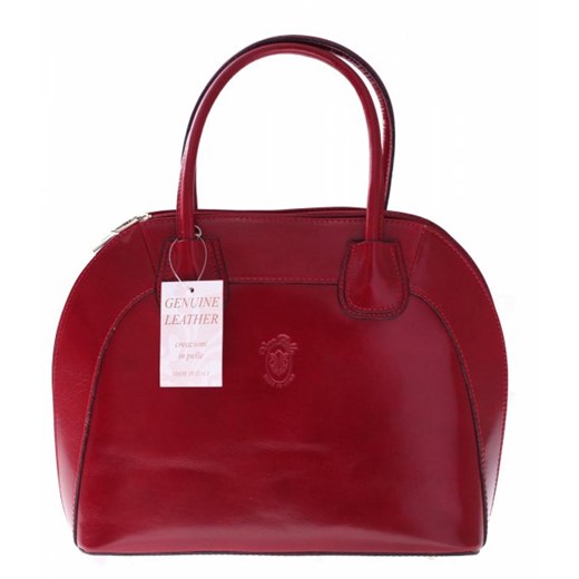 Włoski kuferek Skórzany genuine leather Czerwony (kolory)