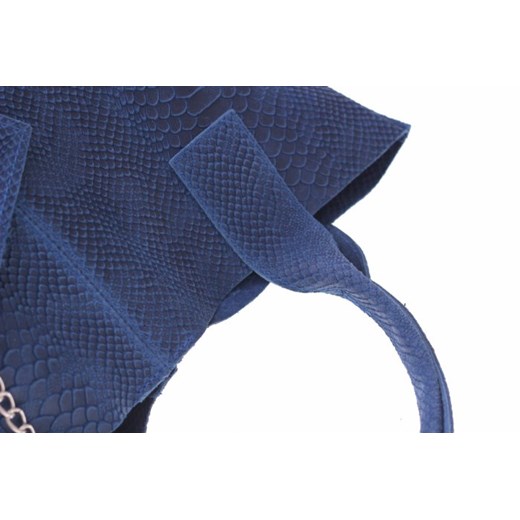 Shopperbag torebka Skórzana wzory 3D Niebieska (kolory)