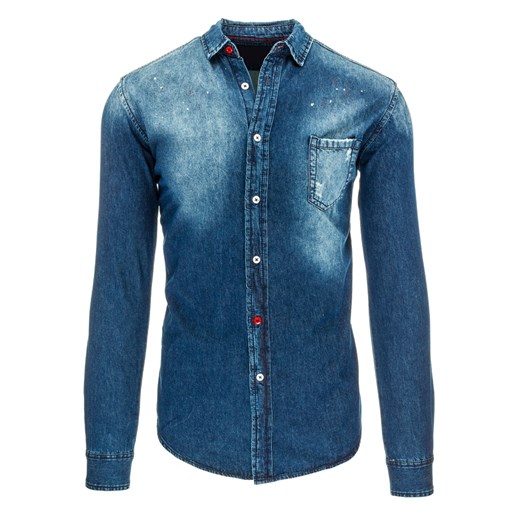 Koszula męska jeansowa (dx0975) Jeans  L DSTREET