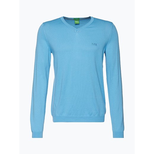 BOSS Green - Sweter męski – C-Carlton, niebieski