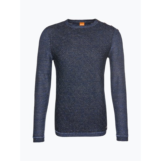 Boss Orange - Sweter męski – Akert, niebieski