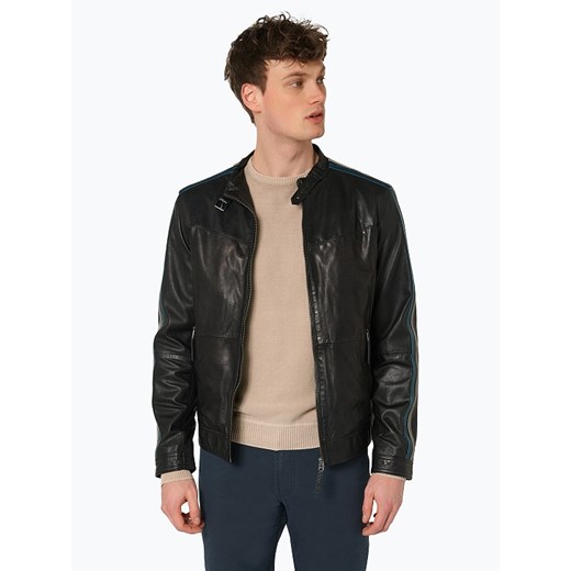 Trapper - Męska kurtka skórzana – Gero II, czarny